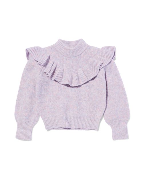 pull enfant en maille violet