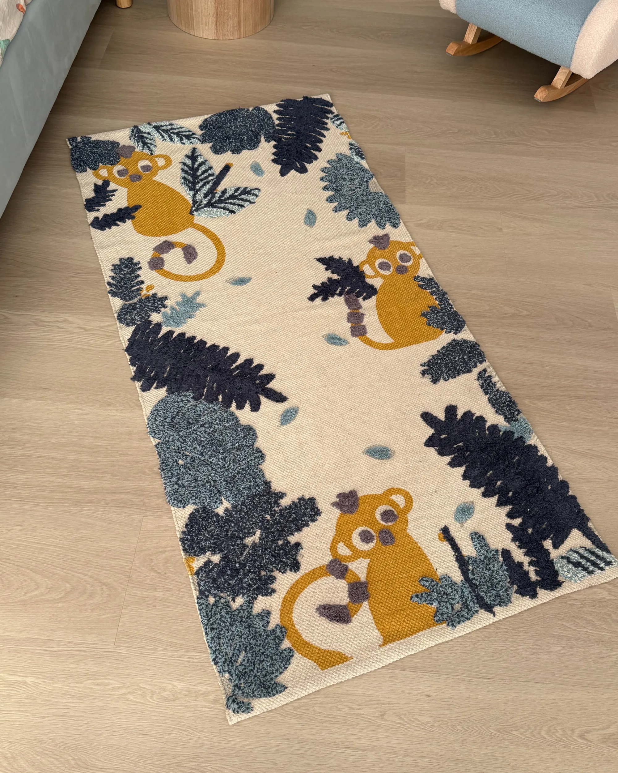 Kindervloerkleed NAIBOS Meerkleurig 80 x 150 cm Katoen