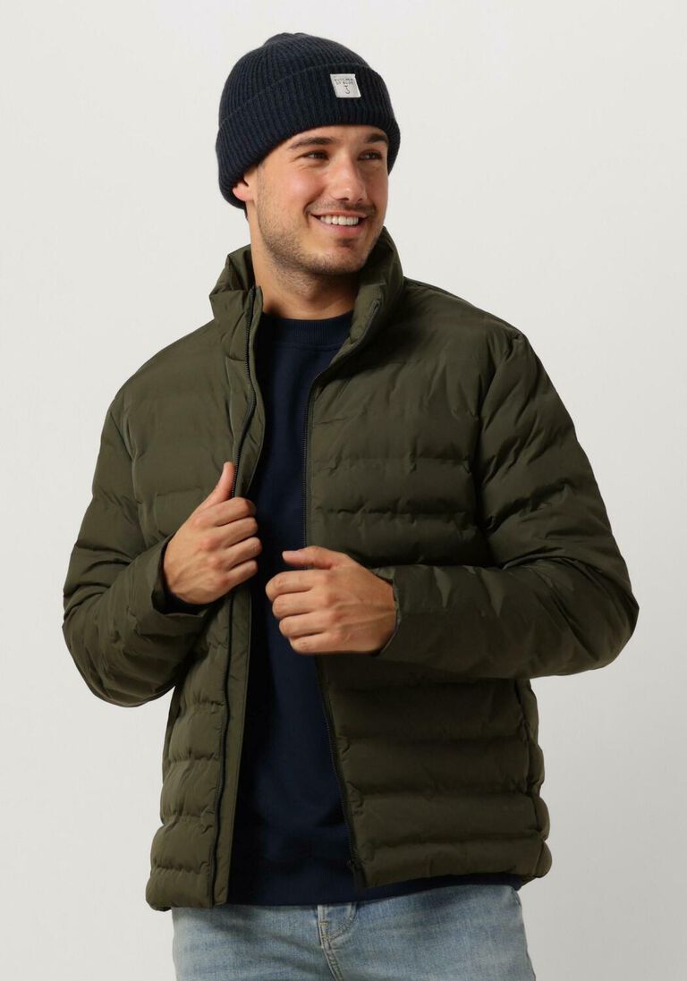SELECTED HOMME donkergroene selected homme gewatteerde jas slhbarry quilted jacket b noos