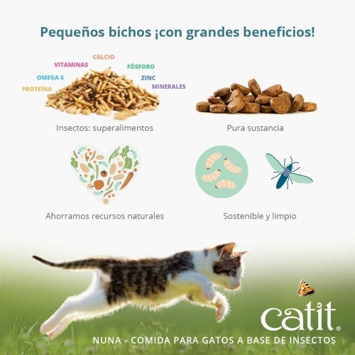 Guloseimas para gatos com proteína de insetos Catit Nuna