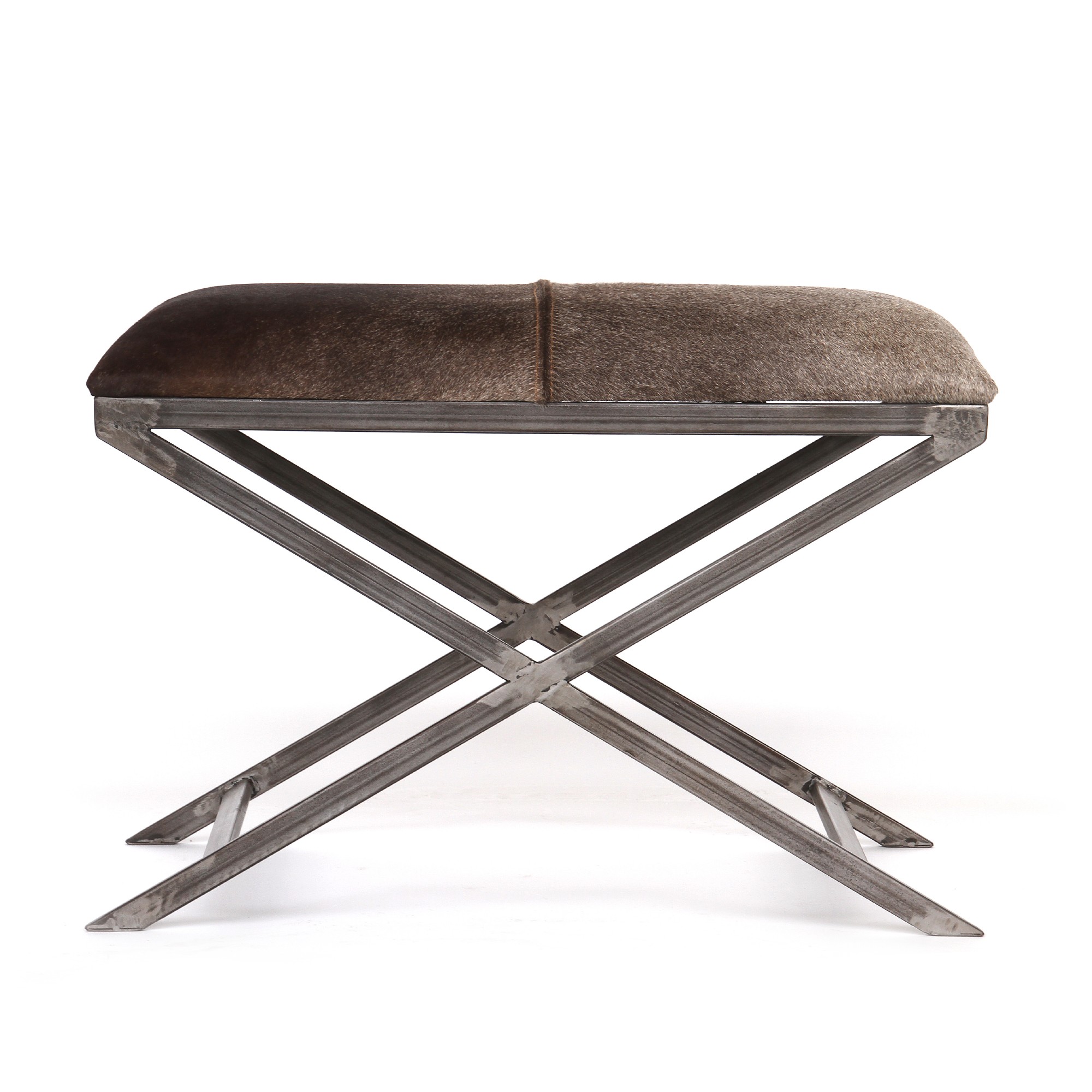 Scherenhocker 'Corrida', grau, T 75 cm, B 45 cm, H 48 cm von fischer's lagerhaus