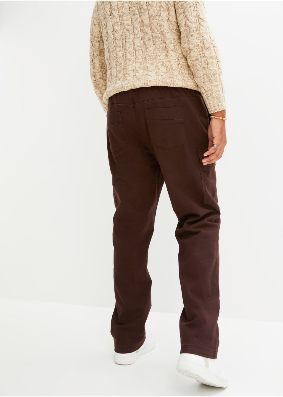 Pantalon extensible taille élastique thermo Regular Fit, Straight