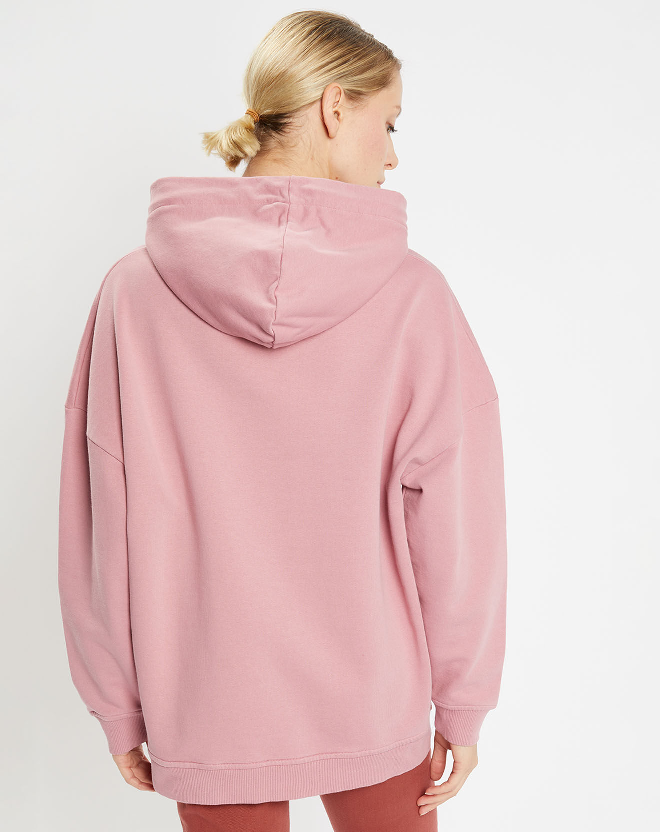 Galeries Lafayette Sweat à capuche en Coton Bio Bahut rose