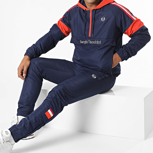 Ensemble De Survetement Cross Tracksuit 40325 Bleu Marine Rouge