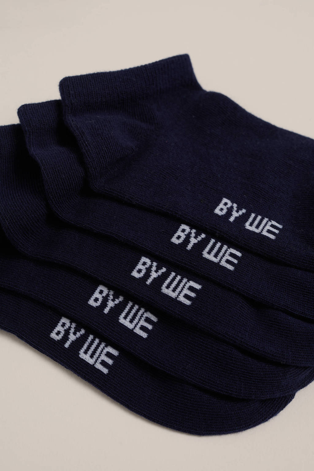 WE Fashion enkelsokken - set van 5 marineblauw