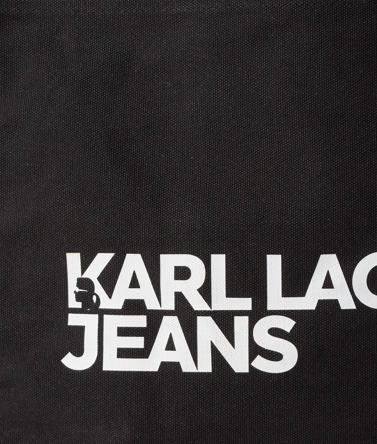 SAC CABAS EN TOILE KLJ - Noir