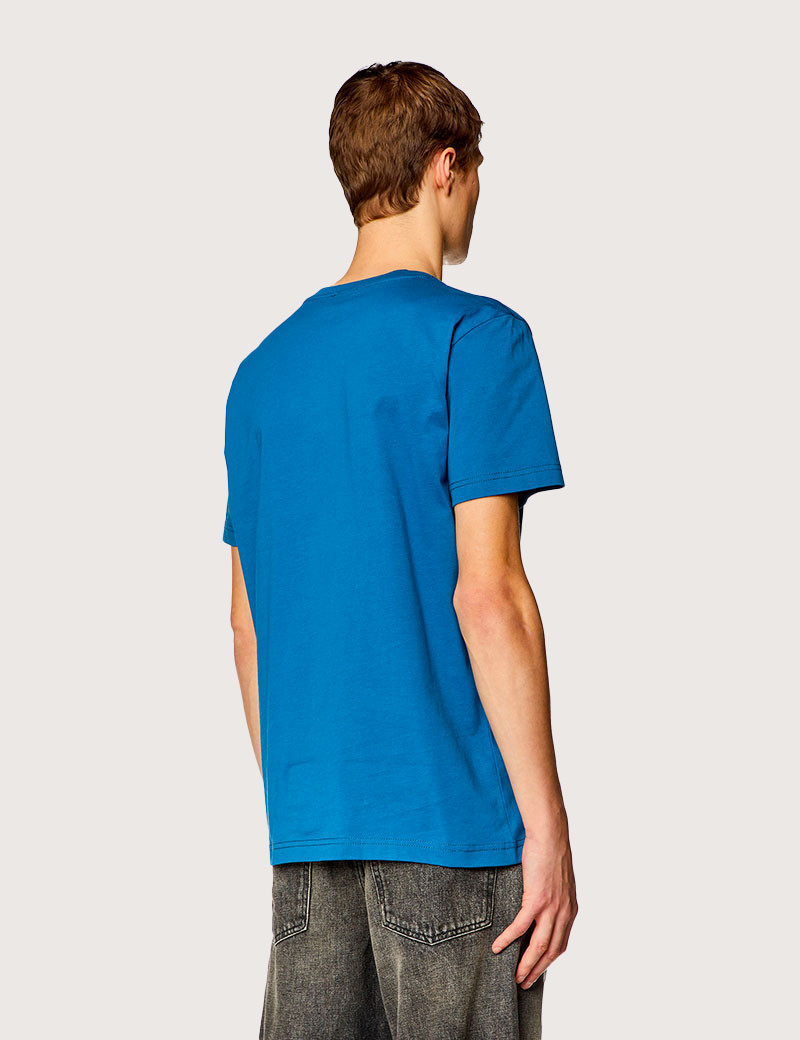 DIESEL T-SHIRT HOMME DIEGOR K74 LOGO POITRINE BLEU