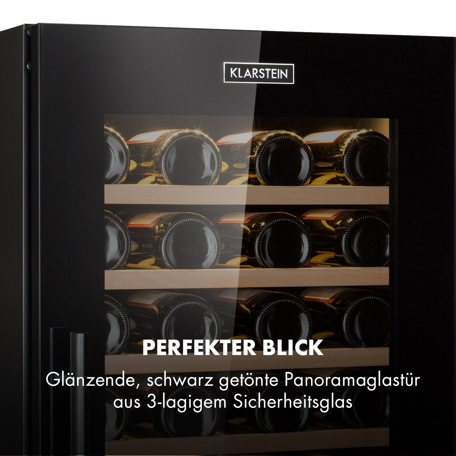 Barossa 77 Duo Weinkühlschrank 2 Zonen 191 L 77 Fl. Touch LED schwarz