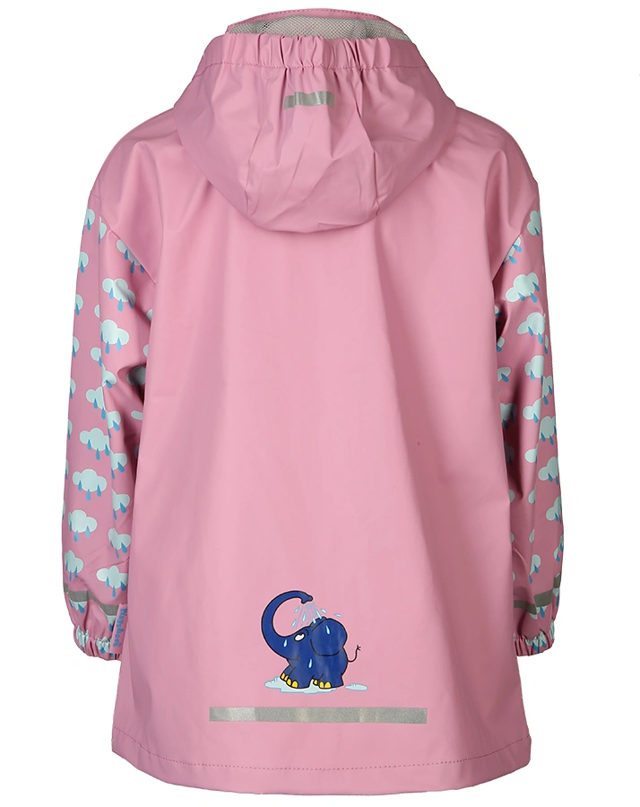Regenmantel MAUS UND ELEFANT IM REGEN in rosa