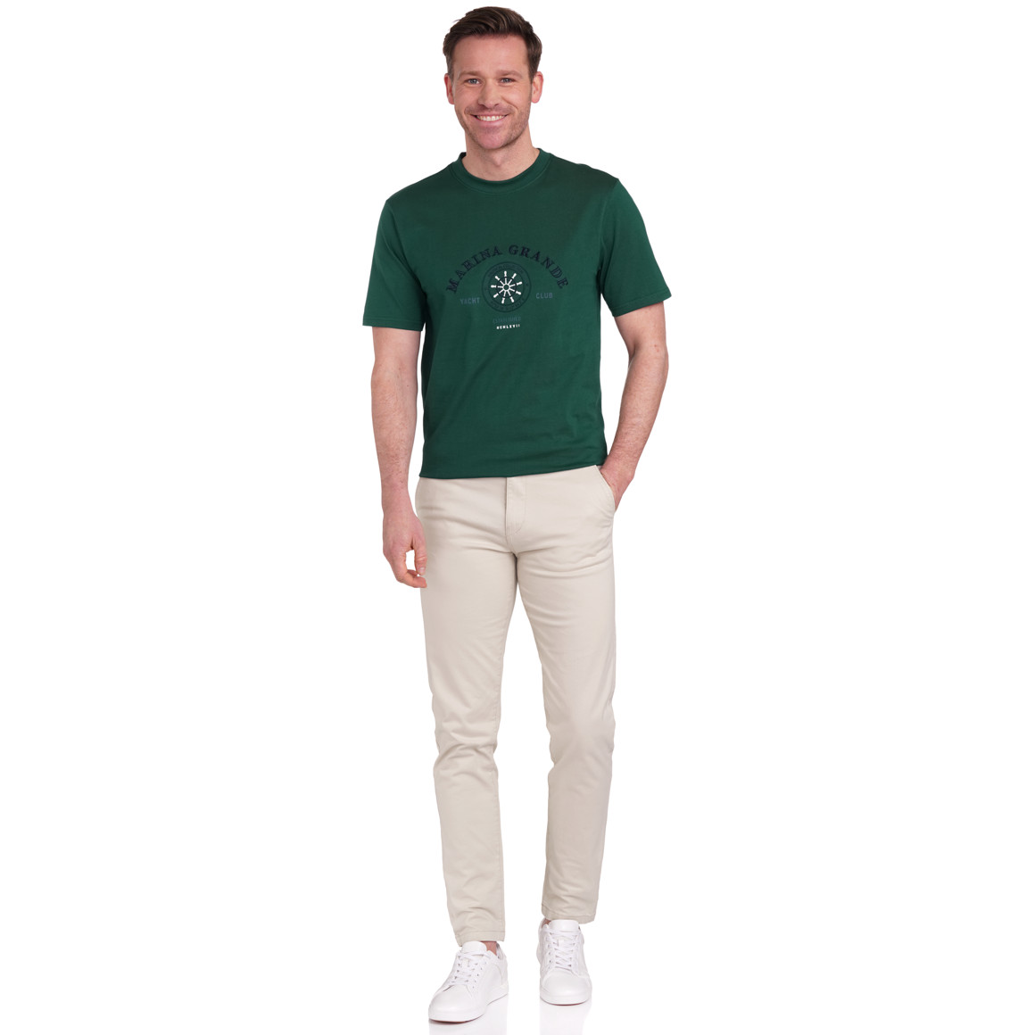VanVaan Herren Chinohose in Unifarben hellbeige