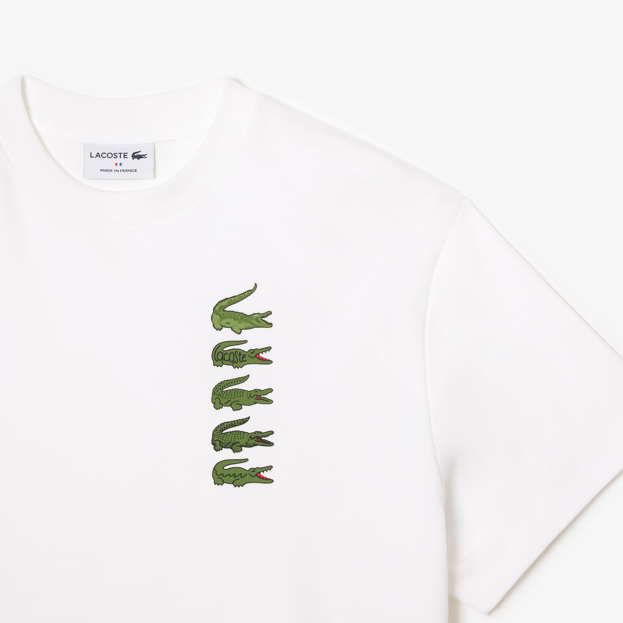 T-shirt oversize imprimé crocodiles iconiques T-Shirts - Blanc - Lacoste - Femme