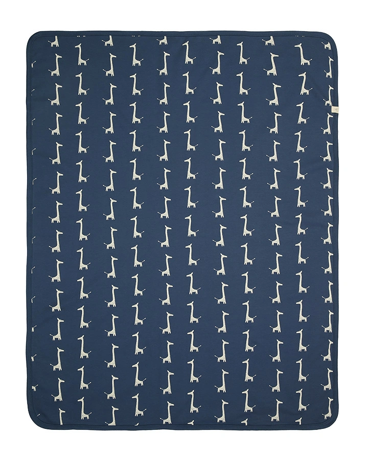 Babydecke GIRAF (80x100) in dunkelblau