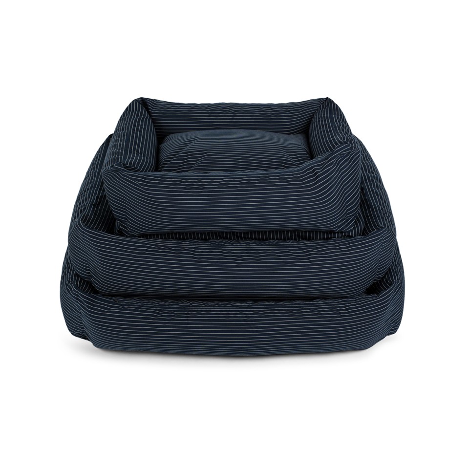 Fossflakes - PetBed Small 50x70 Navy Pinstripe