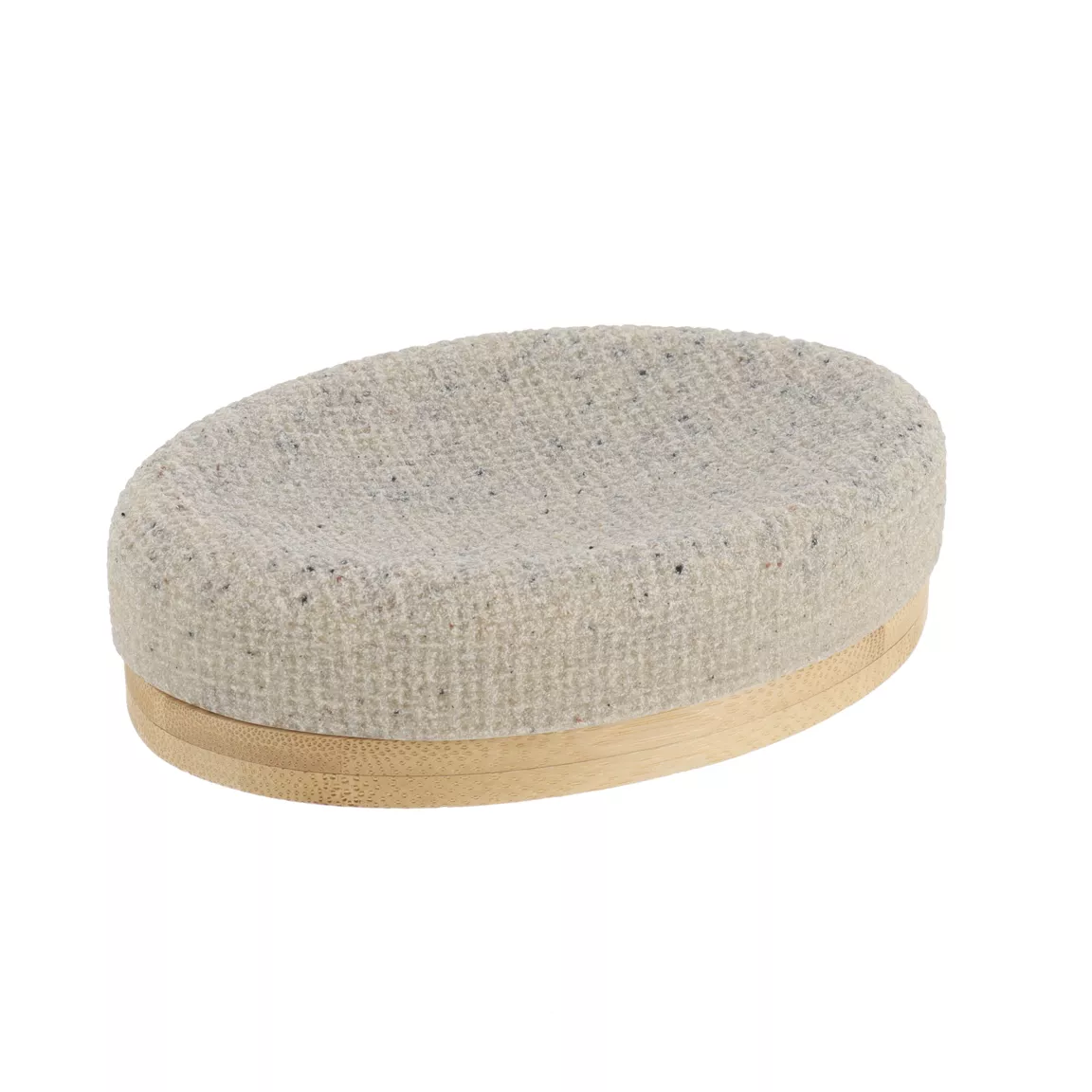 Set d'accessoires salle de bain effet Maille Beige
