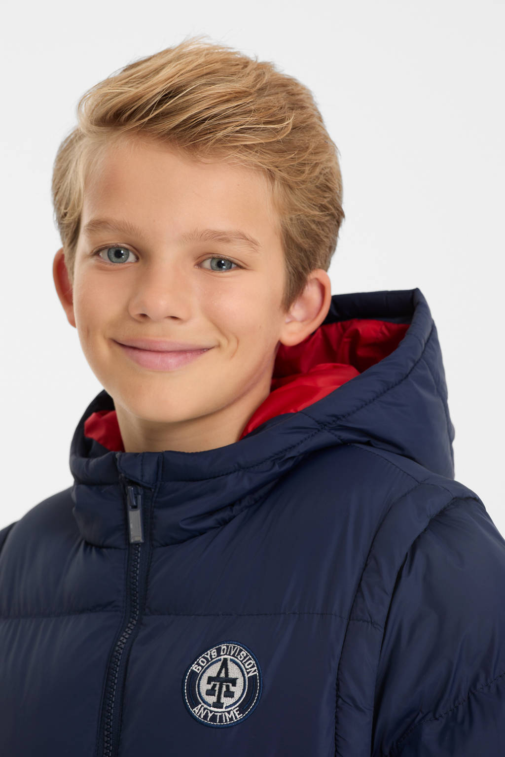anytime 2 in 1 winterjas donkerblauw