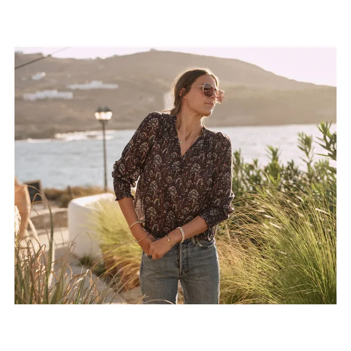 M.A.B.E. Blouse Imprimé Seren | Bleu foncé