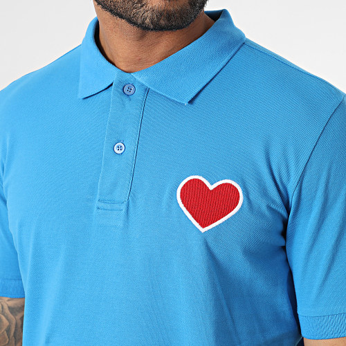 Polo Manches Courtes Bleu Clair