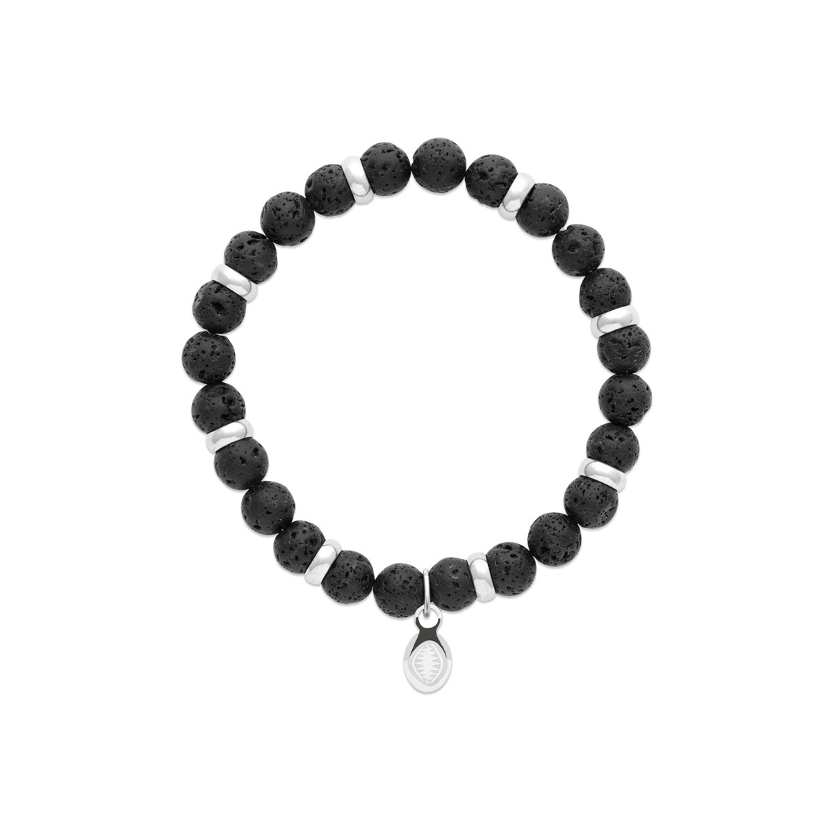 Bracelet Pierre de Lave pierres naturelles Acier