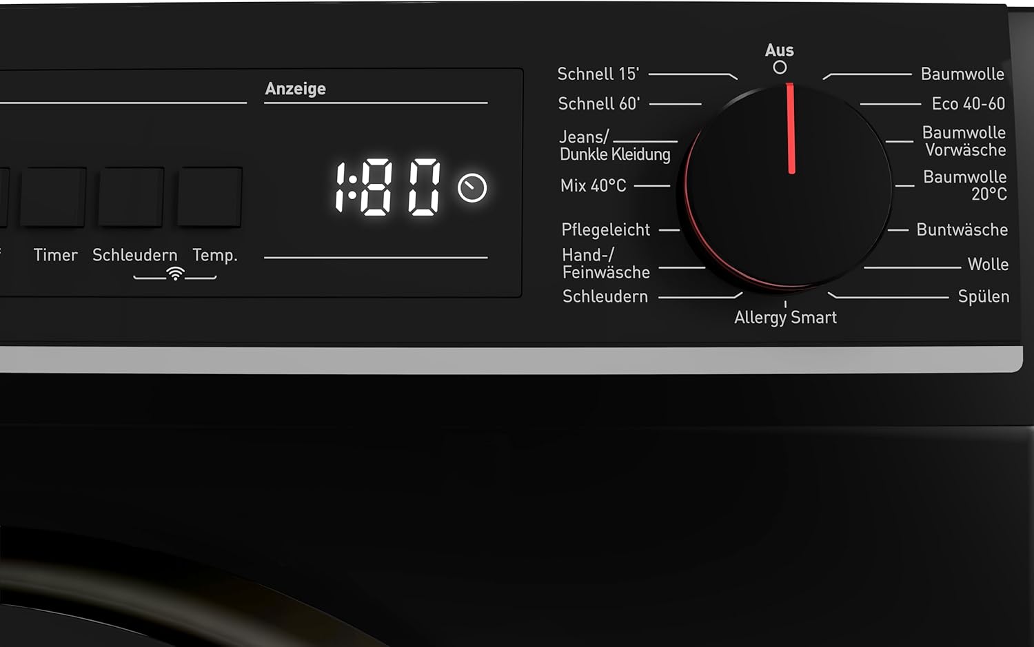 SHARP ES-PRO814BA-DE Waschmaschine Frontlader, 8kg, 1400U/min, Smarte Bedienung durch Veezy App, Dampffunktion, Inverter, 15 Programme, AquaStop, Schwarz