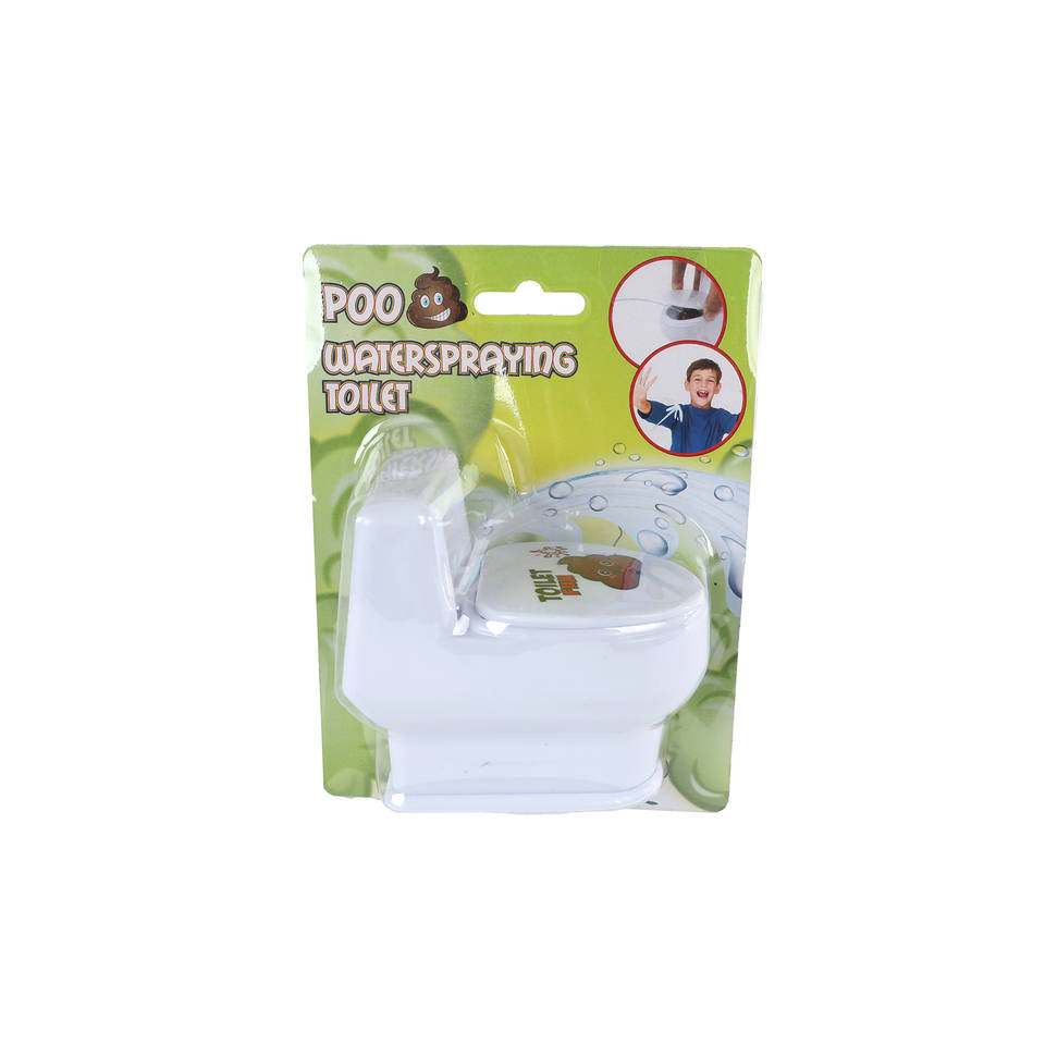 Poo waterspuitend toilet met drol - 10 cm