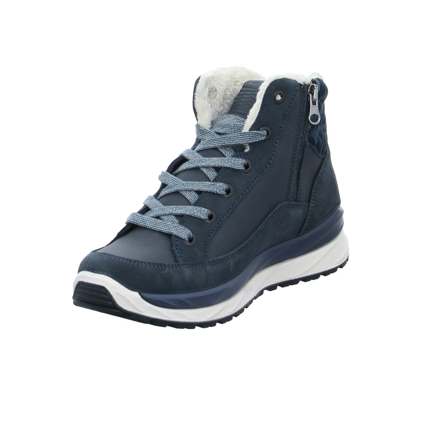 LOWA Snowboots Damen Blau Leder