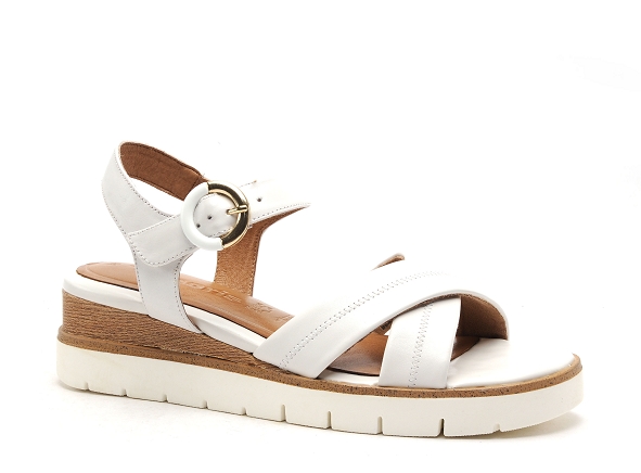 Tamaris nu pieds talons femme 28202 42 cuir blanc