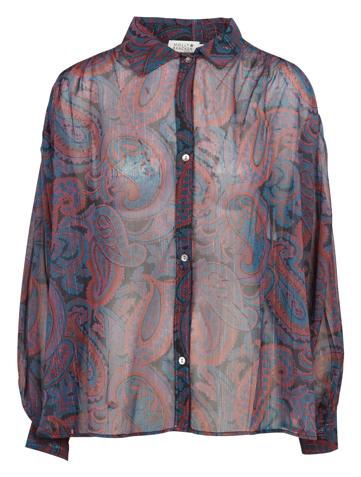 Chemise col classique imprimée | Violet
