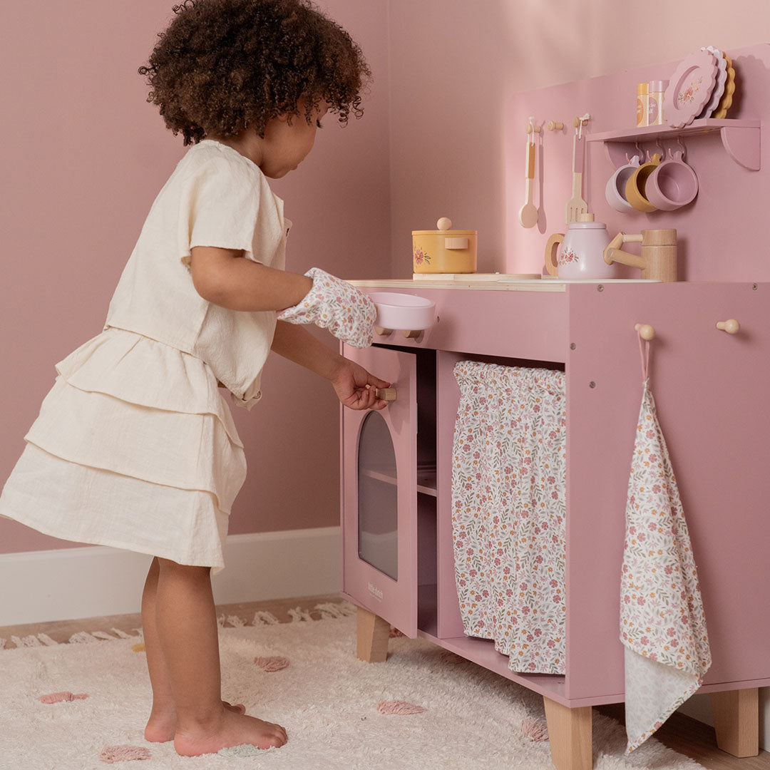 little dutch kinderkeuken roze - 18-delig