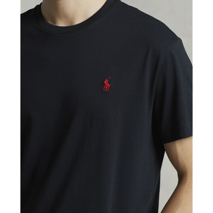 Polo Ralph Lauren Custom Slim Fit Cotton T-Shirt Sort/rød