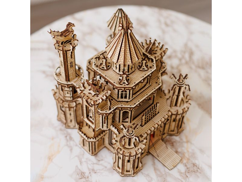 WoodTrick Bausatz Drachenburg Burg 3D Holzbausatz mit Beleuchtung