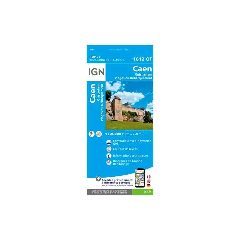 Caen / Ouistreham - Carte topographique
