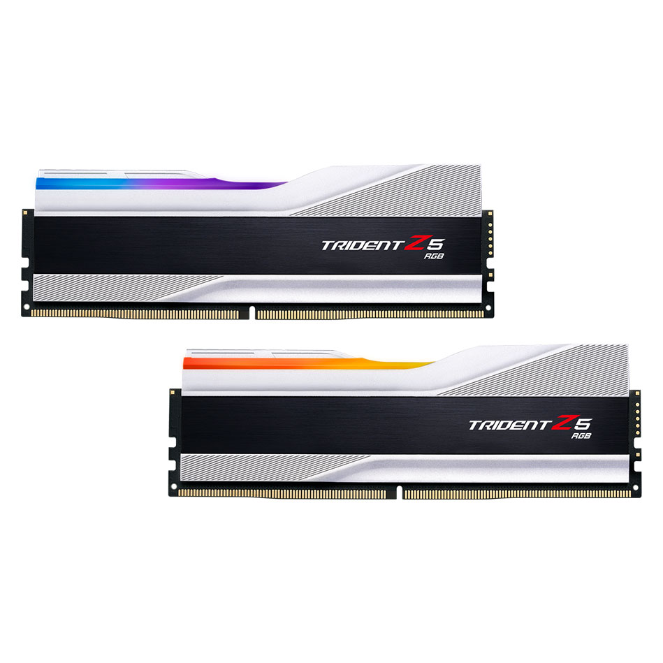 G.Skill Trident Z5 RGB 32 Go (2 x 16 Go) DDR5 7600 MHz CL36 - Argent