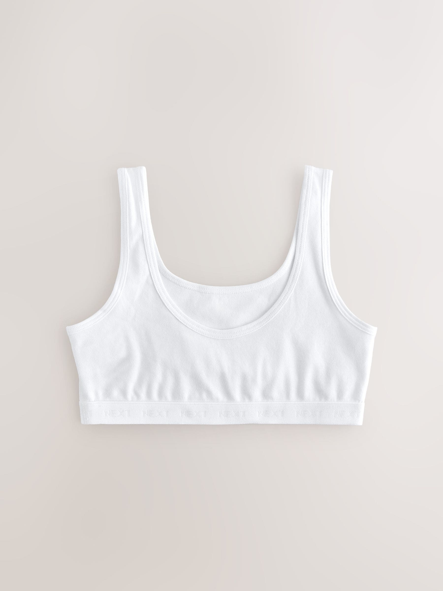 Wit - Crop top met ronde hals (5-16jr)