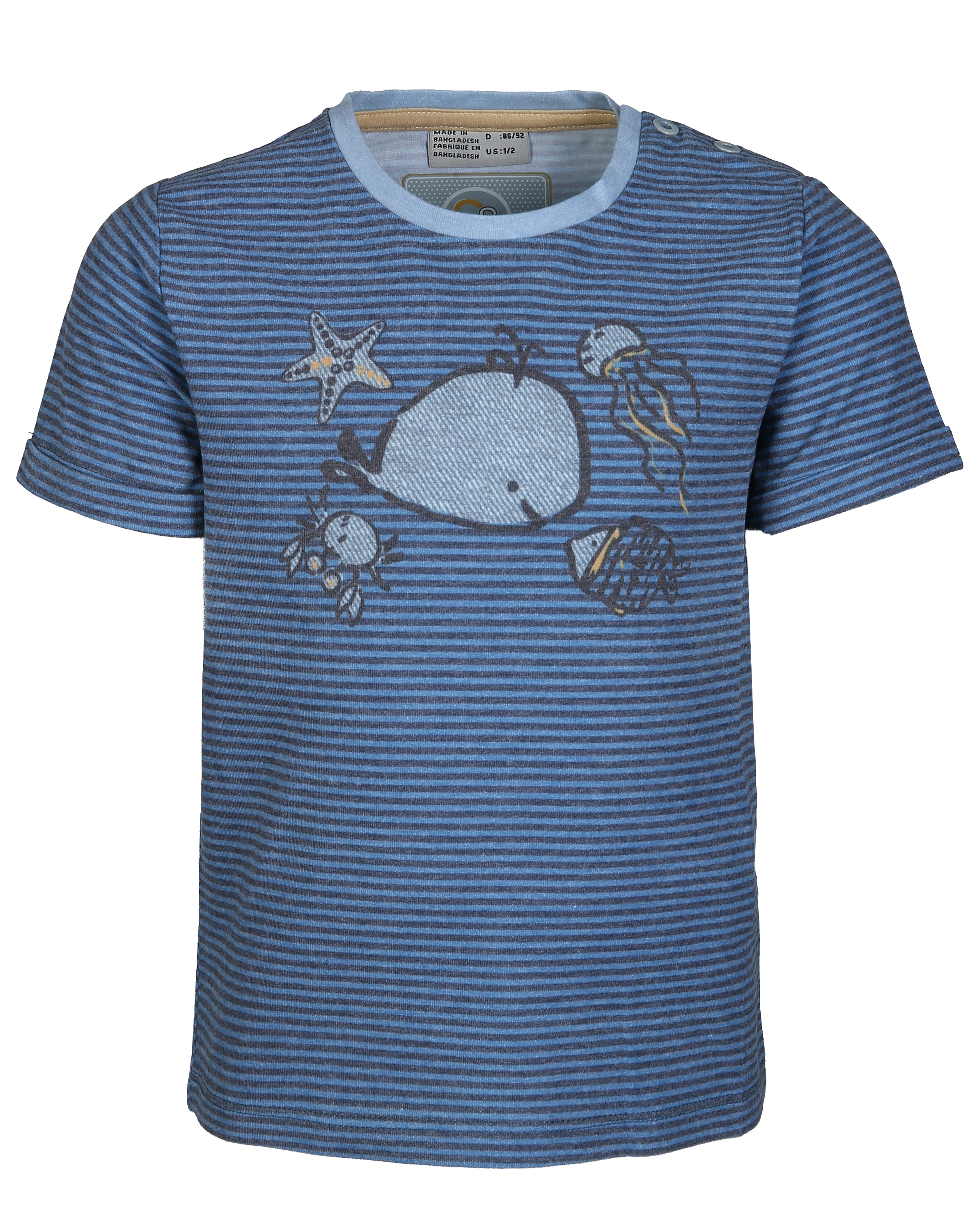 T-Shirt KLEINE MEERESFREUNDE gestreift in blau