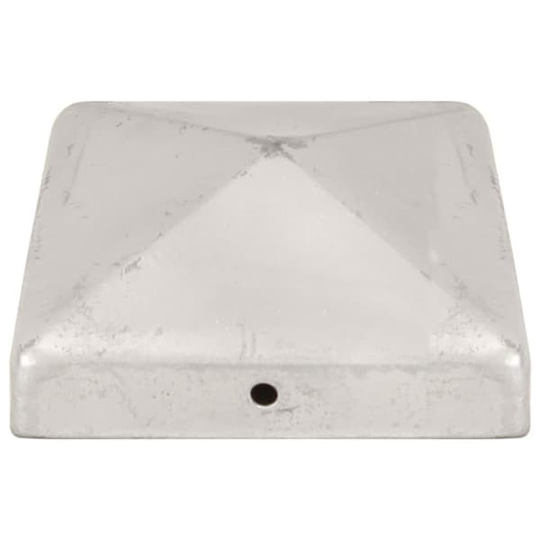 vidaXL Gjerdestolpehatter pyramide 6 stk galvanisert metall 91x91 mm