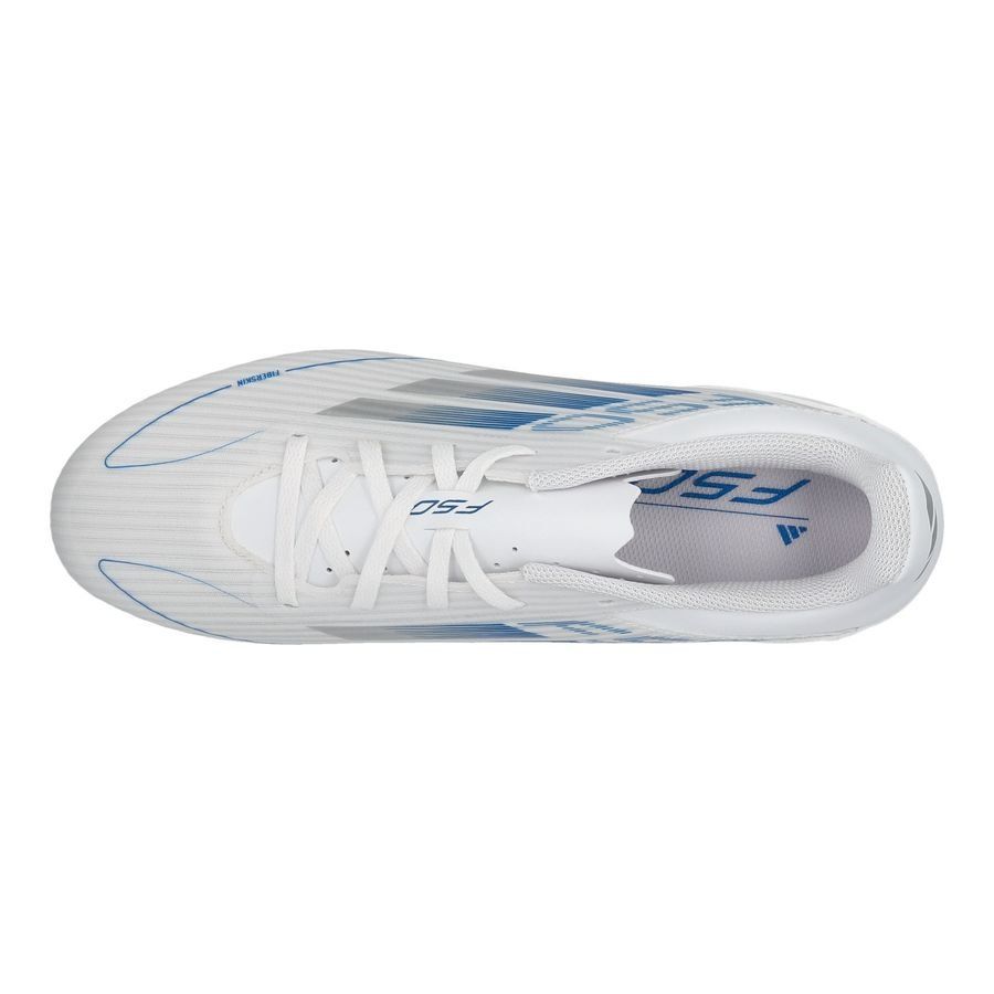 adidas F50 Club FxG Polar Victory - Blanc/Argenté/Bleu