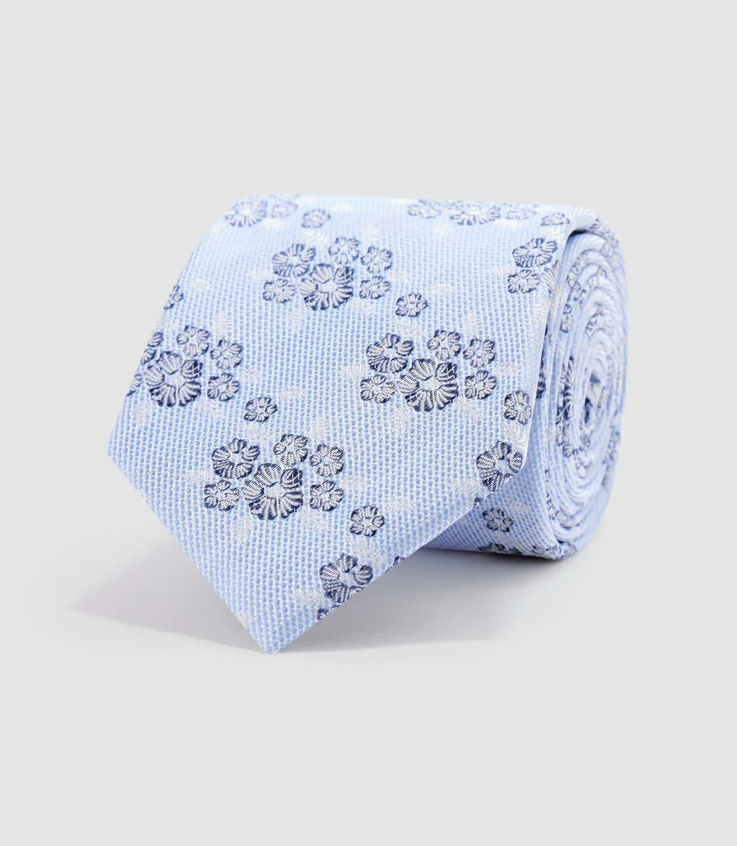 Cravate 8cm bleu ciel 
