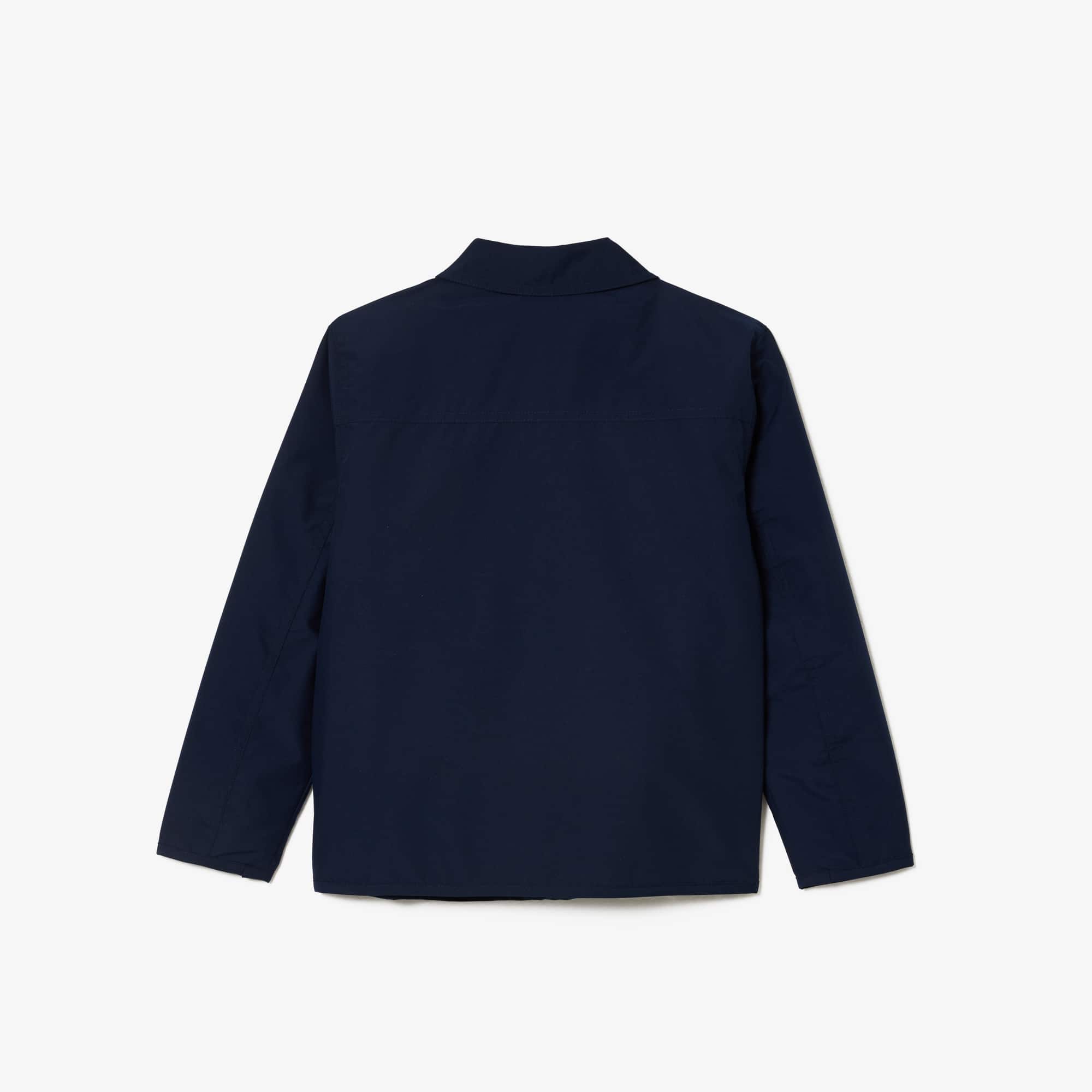 Veste zippée avec poches plaquées en taffetas Manteaux & Blousons - Bleu - Lacoste - Garçon