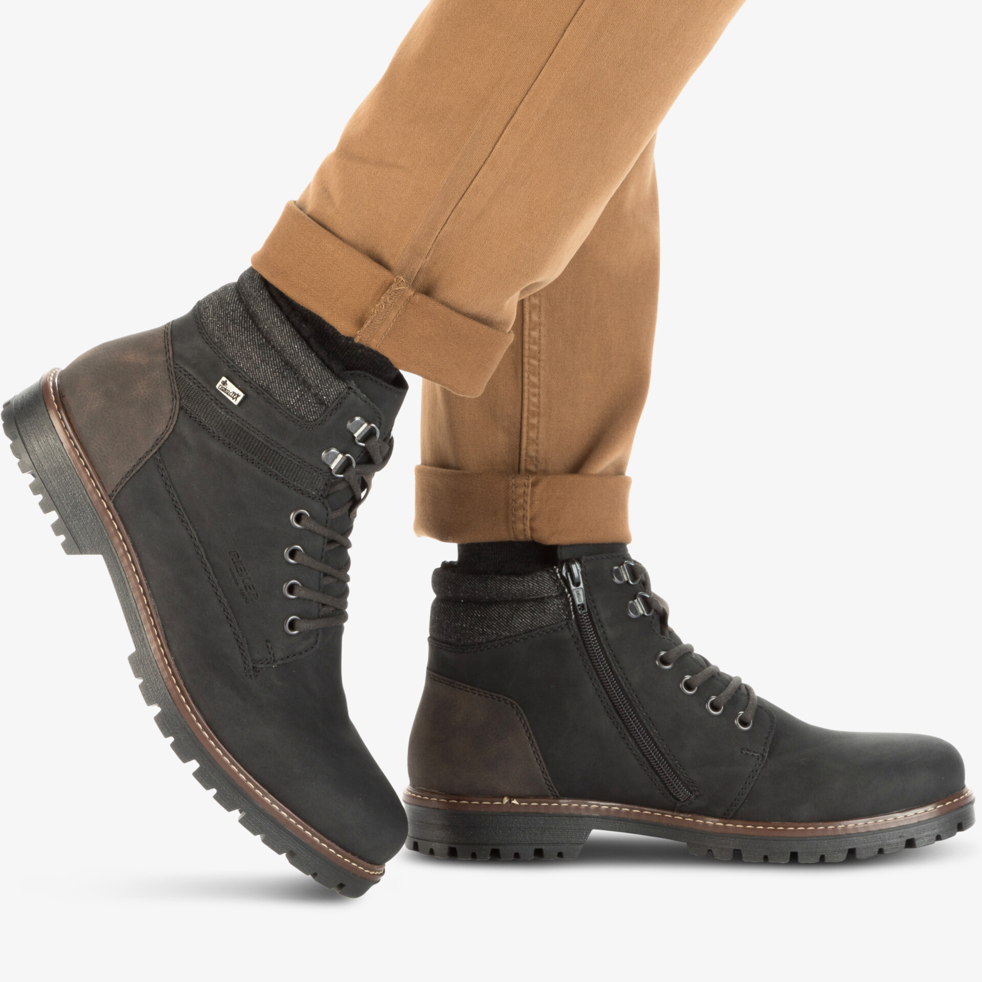 rieker Herren Stiefeletten schwarz
