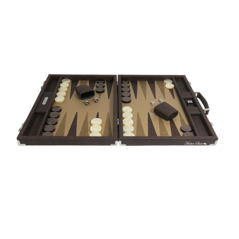 Backgammon cuir
