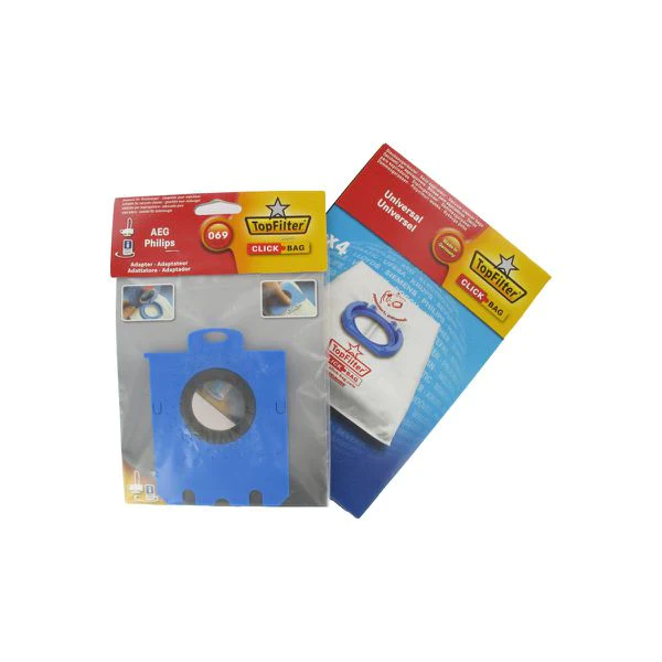 Boite de 4 sacs aspirateurs universels Top Filter avec Adaptateur Clic