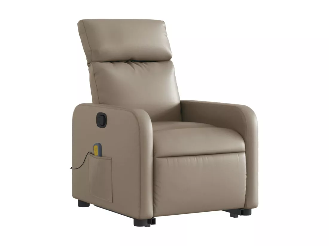 Fauteuil inclinable massant Cappuccino Similicuir