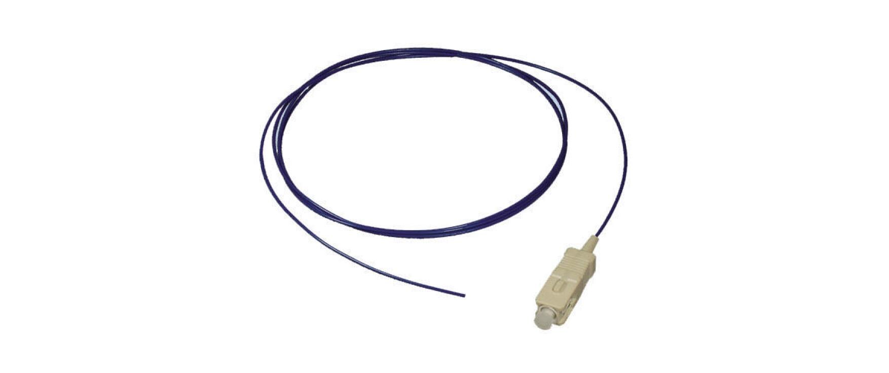 Faserpigtail SC, SM, OS2, 2 m 1 StückFaserpigtail mit SC-Stecker