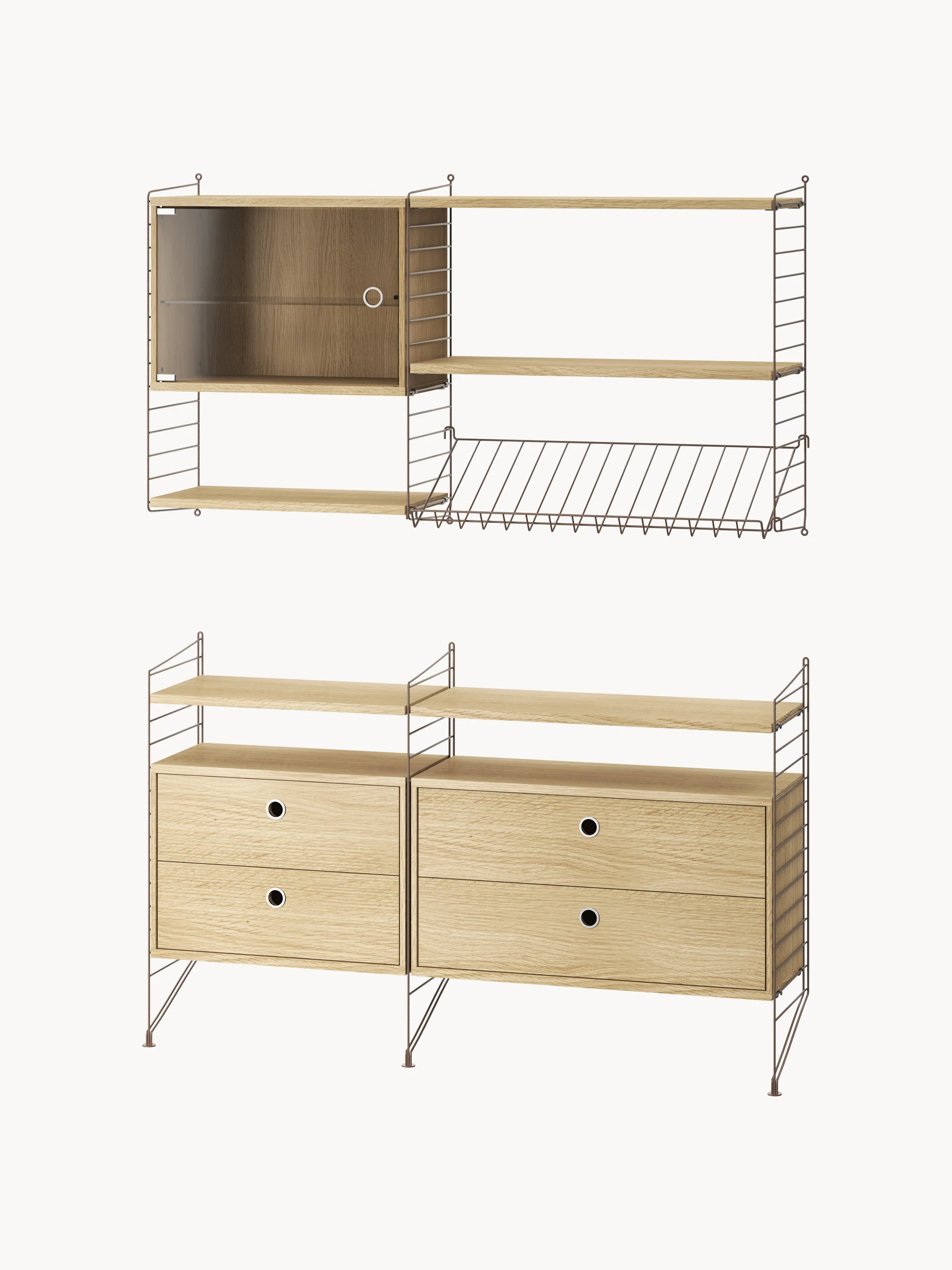Kast String System met lades, B 58 x D 30 cm