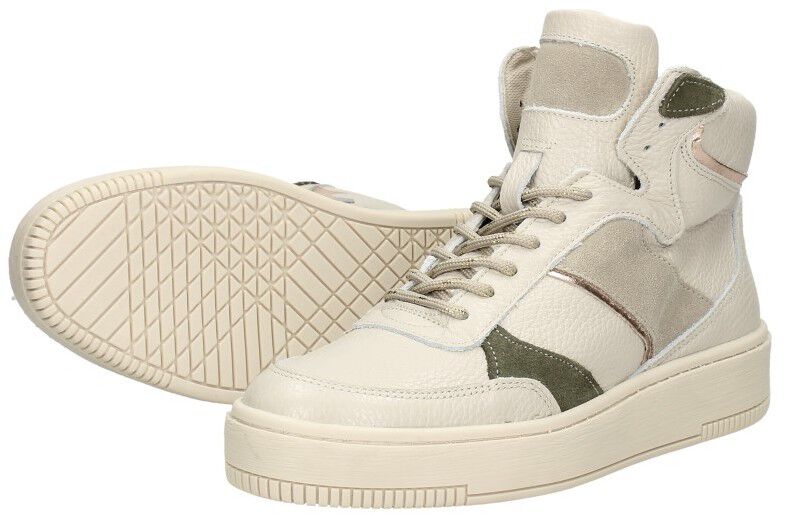 Sub55 Veterschoenen Hoog gebroken wit