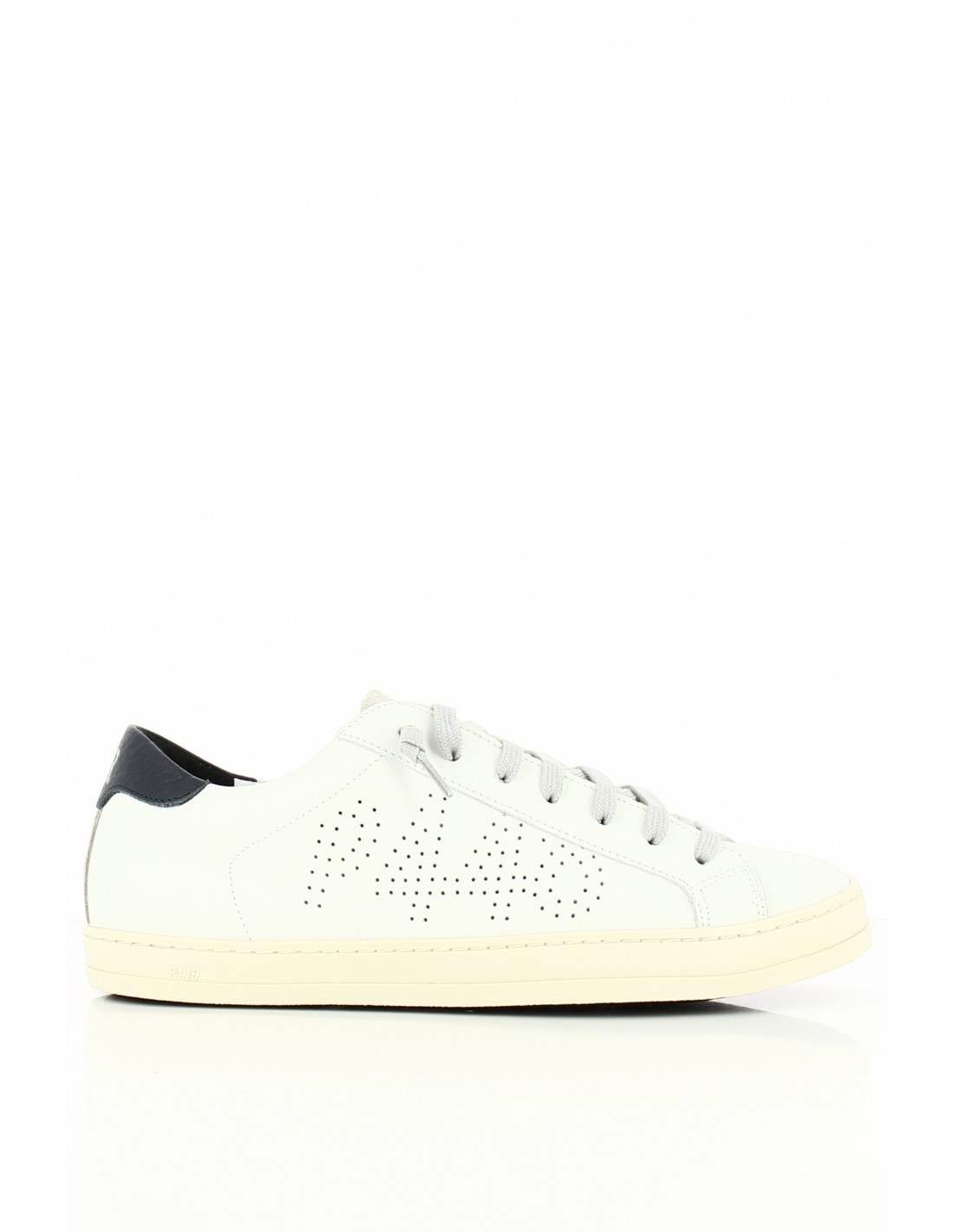 p448 Baskets de ville Homme John blanc/bleu