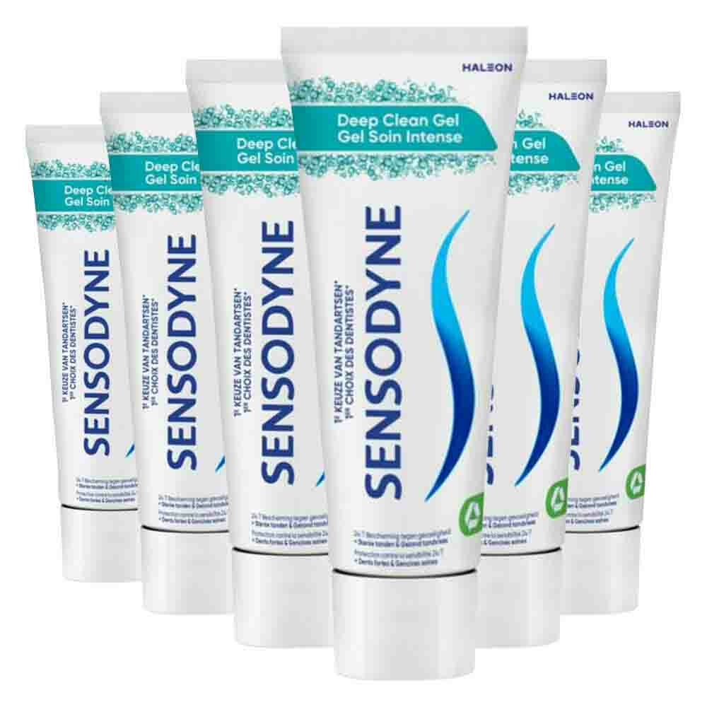 6x Sensodyne Tandpasta Deep Clean Gel75 ml