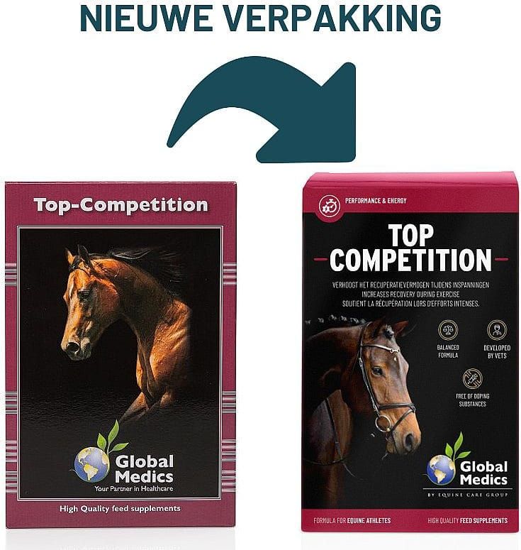 Global Medics Top Competition Prestatie Supplement Paard 12 x 40 gram