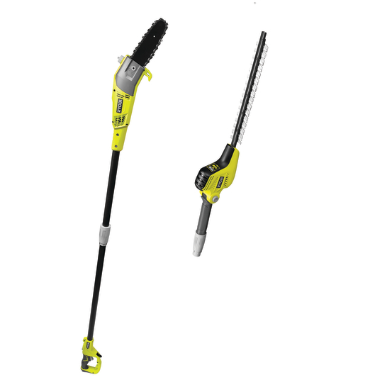 Ensemble élagueuse et taille-haie électriques sur perche Rp750450