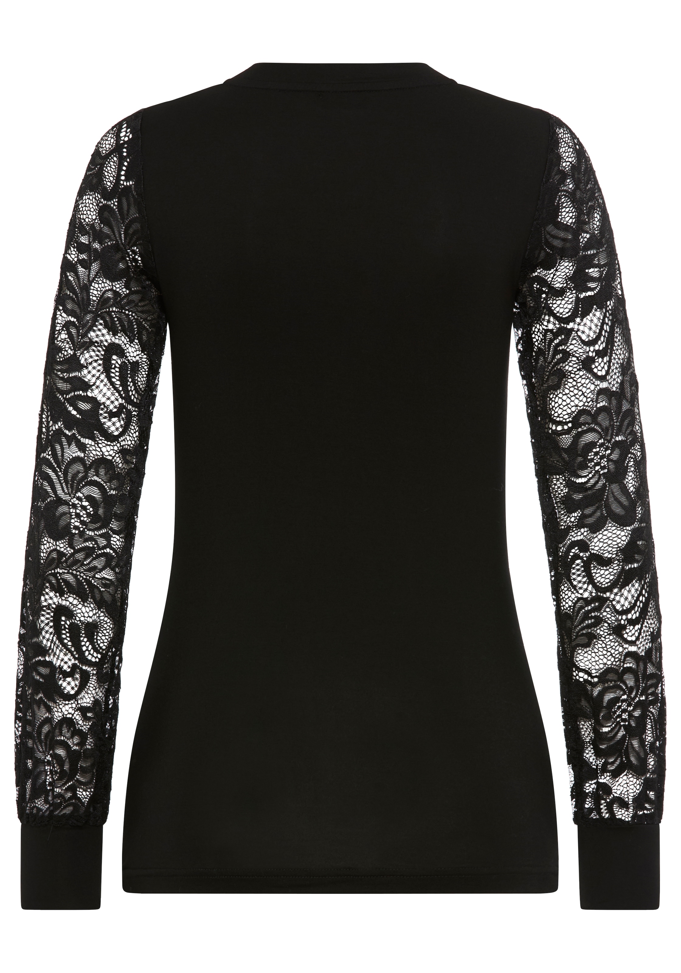 Laura Scott Spitzenshirt mit edler Spitze in Ärmel und Ausschnitt - NEUE KOLLEKTION